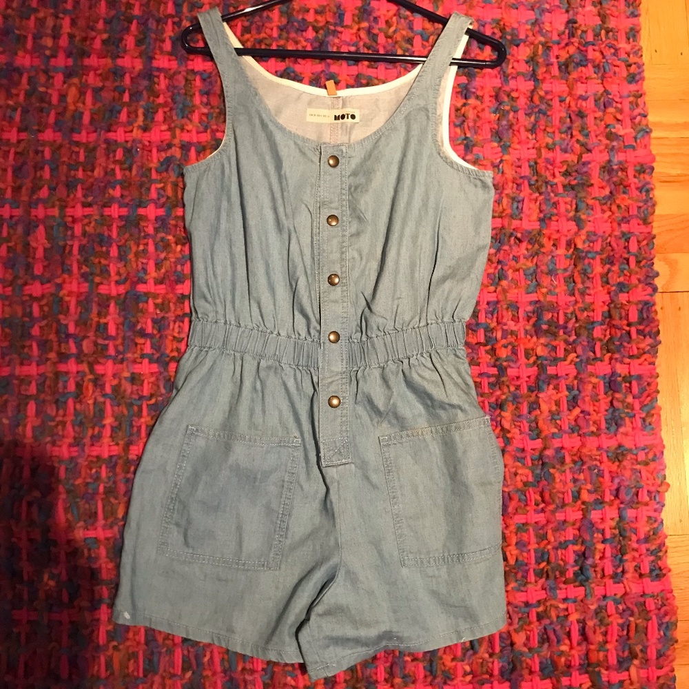 Blue Denim Romper